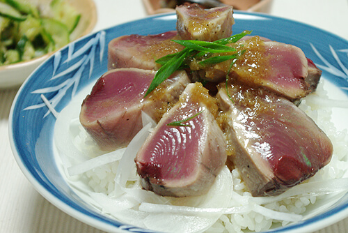 鰹のカルパッチョご飯/