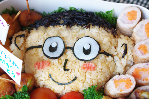めがねお父さんの顔ご飯/